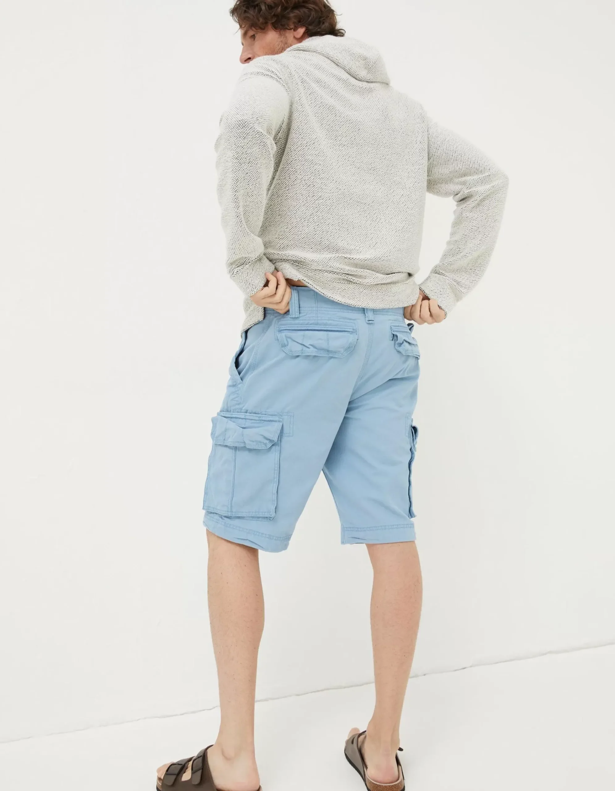 FatFace Breakyard Cargo Shorts Chambray Blue Sale