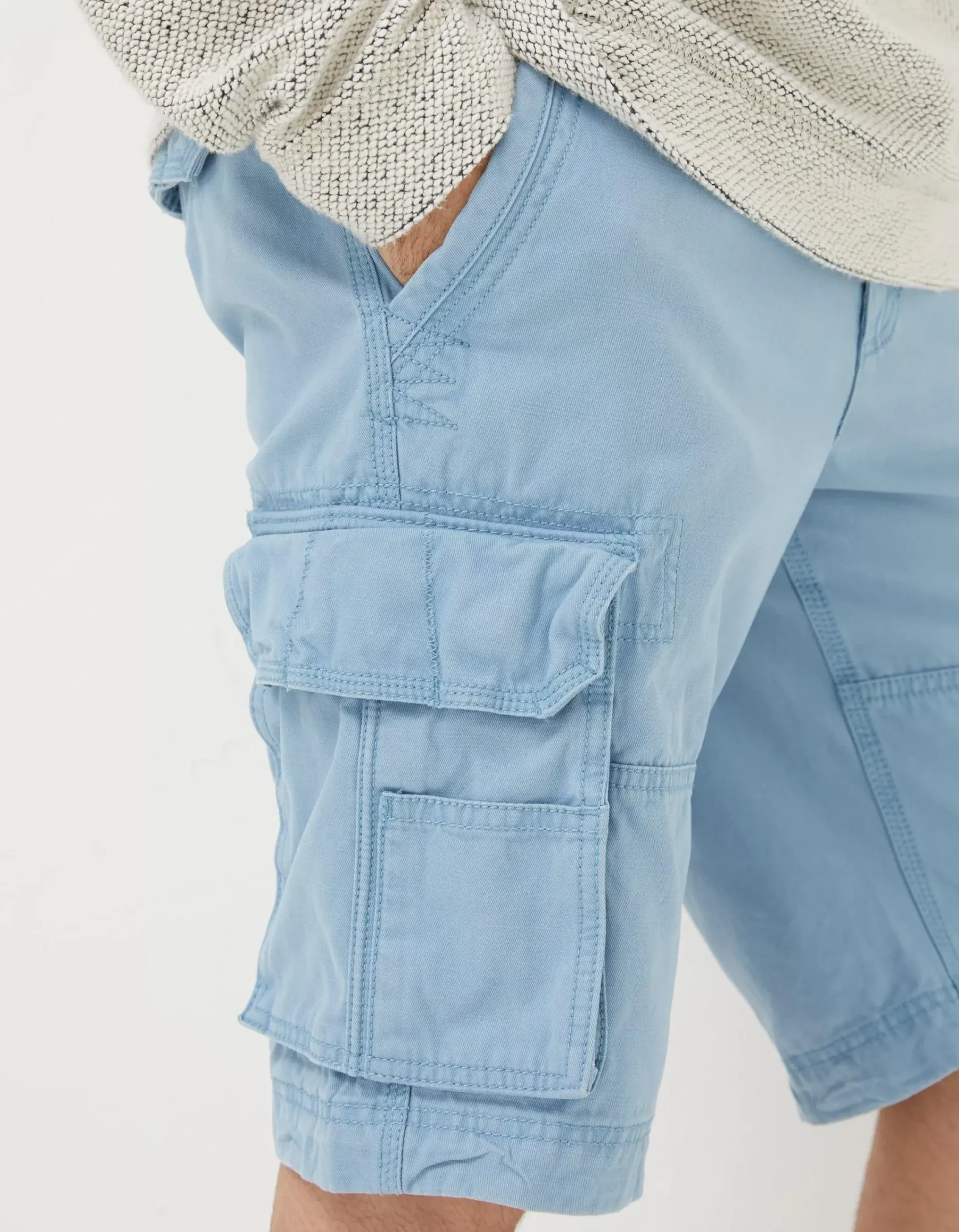 FatFace Breakyard Cargo Shorts Chambray Blue Sale