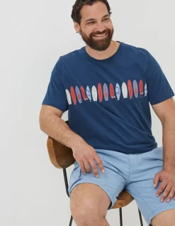 FatFace Breakyard Cargo Shorts Chambray Blue Sale