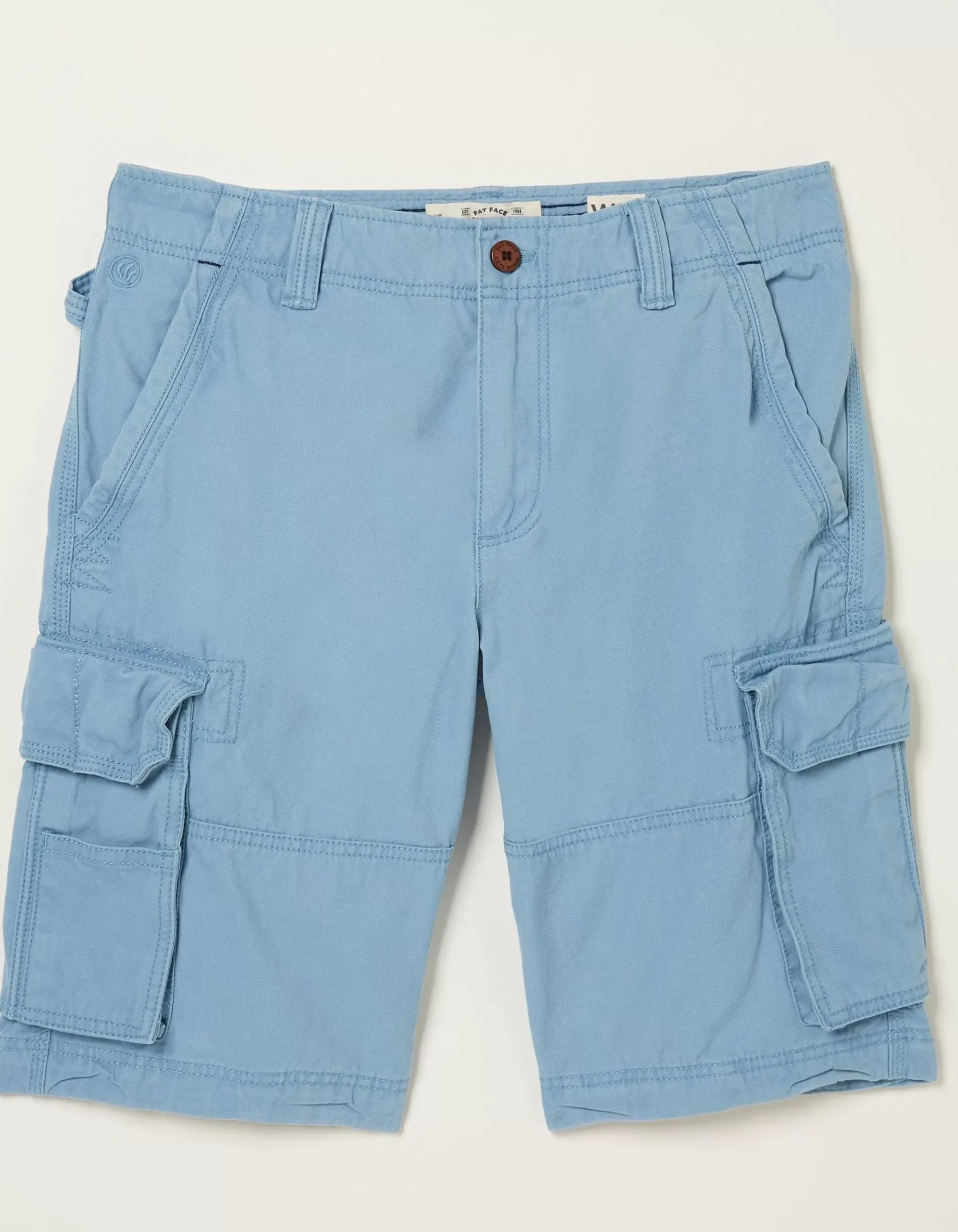 FatFace Breakyard Cargo Shorts Chambray Blue Sale