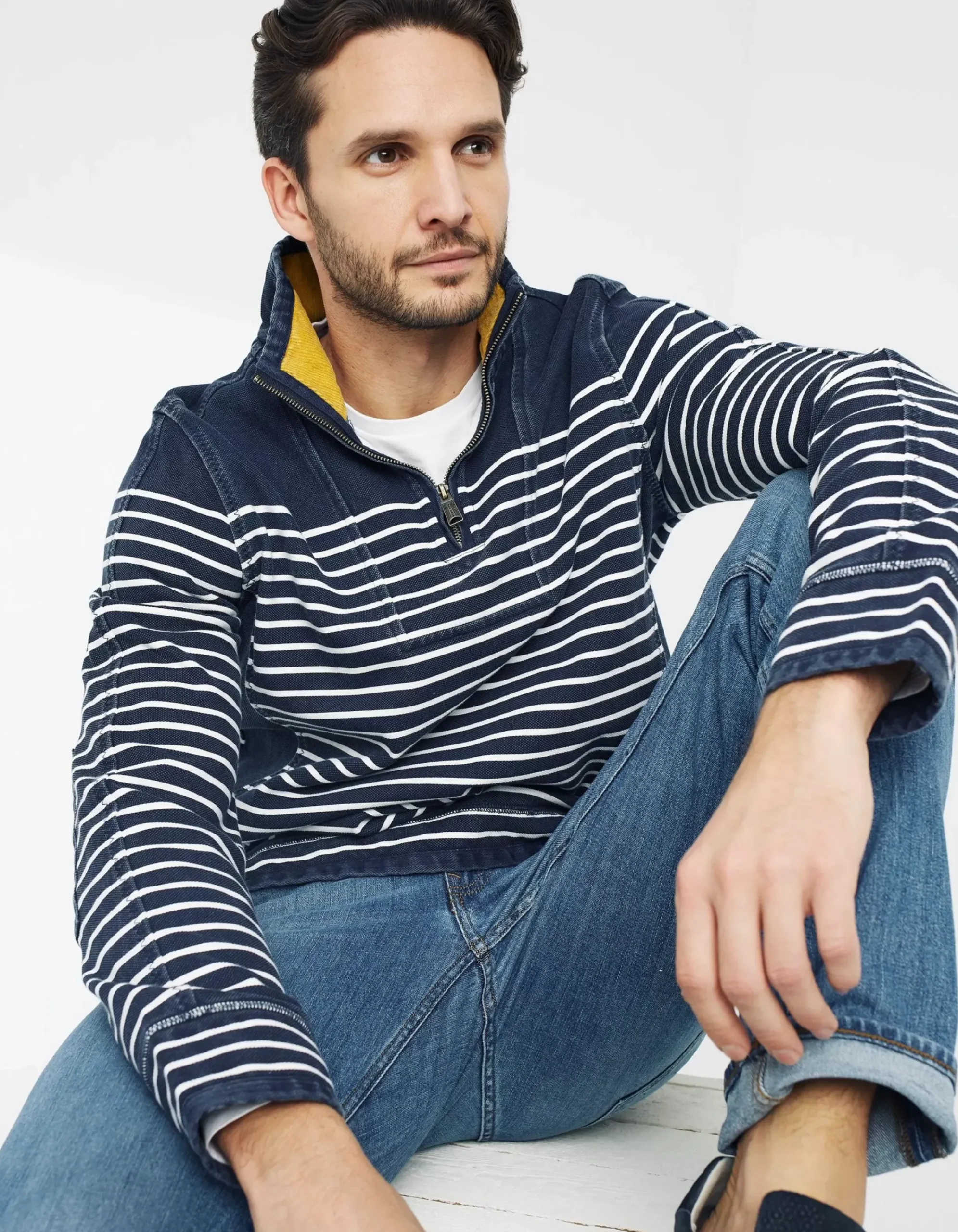 FatFace Breton Airlie Sweatshirt Navy Outlet