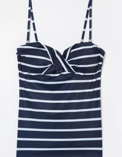 FatFace Breton Tankini Top Navy Best