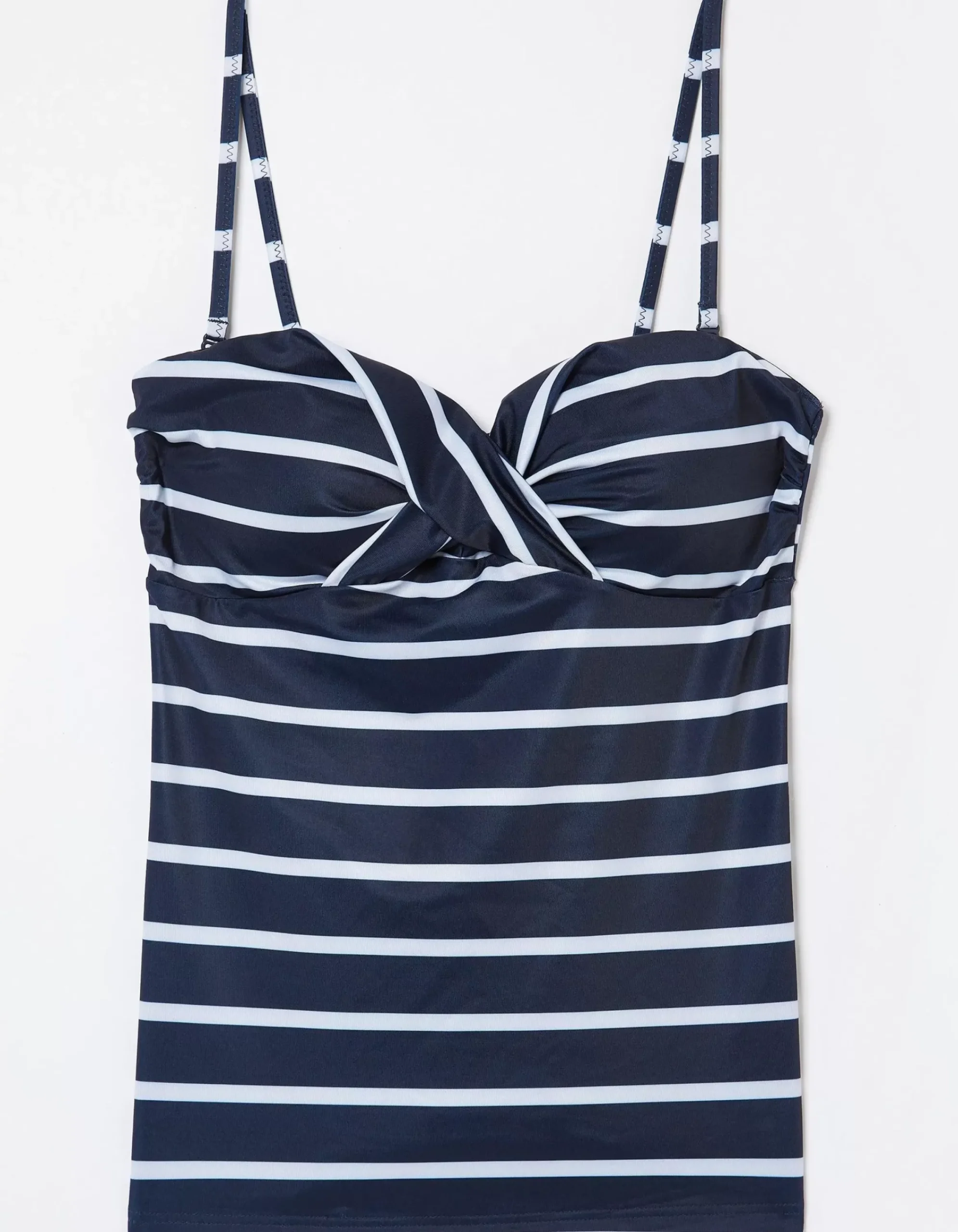 FatFace Breton Tankini Top Navy Best