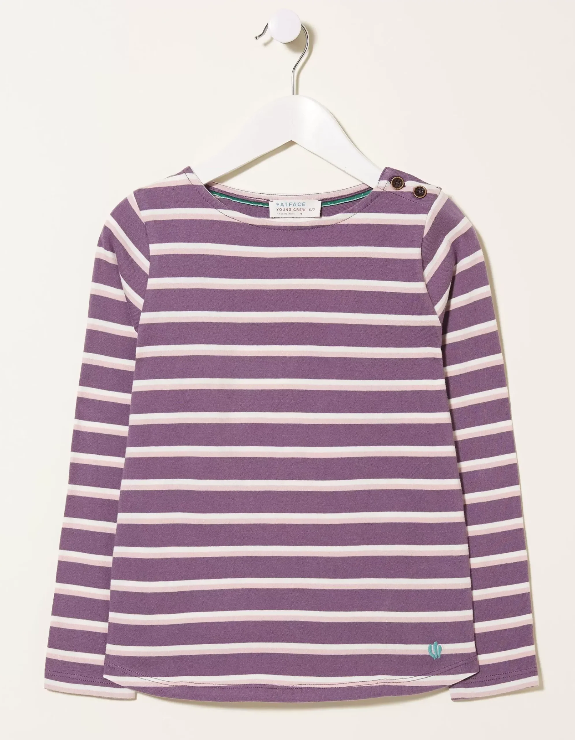 FatFace Breton T-Shirt Sweet Pea Online