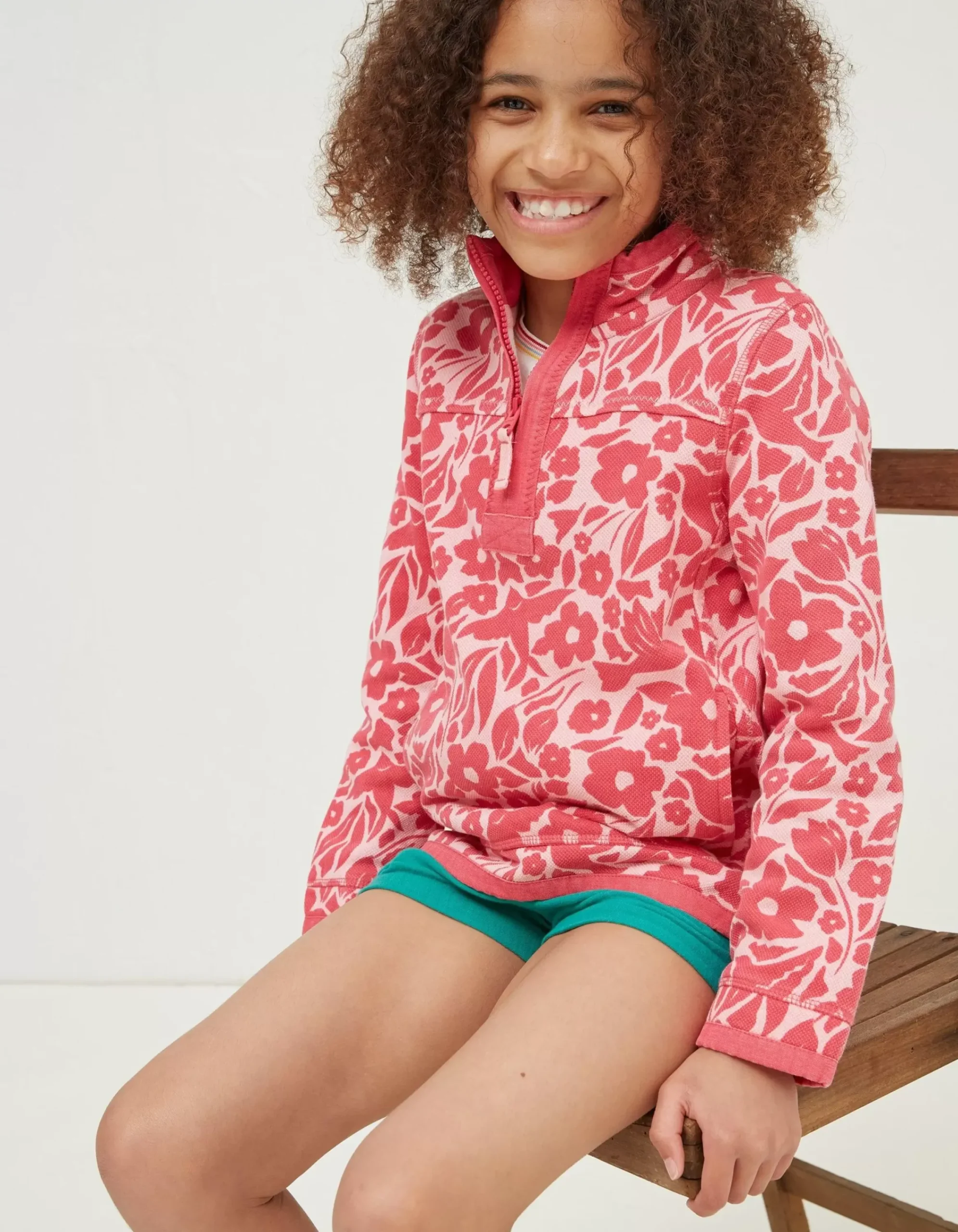 FatFace Bright Blooms Airlie Raspberry Red New