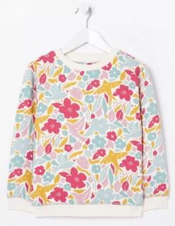 FatFace Bright Blooms Crew Sweatshirt Multi Colour Outlet