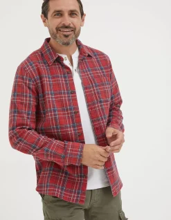 FatFace Broadfield Check Shirt Red