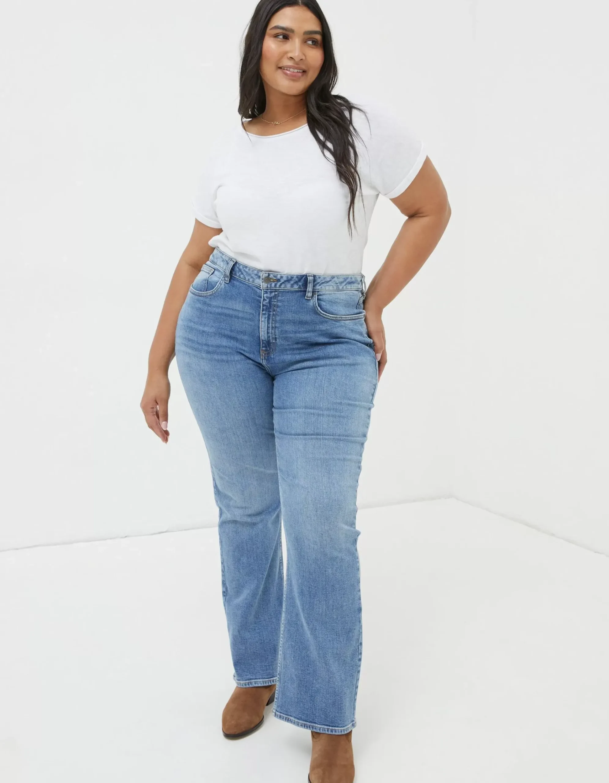 FatFace Brooke Bootcut Mid Blue Discount