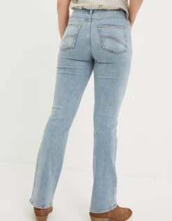 FatFace Brooke Bootcut Jeans Light Denim Blue
