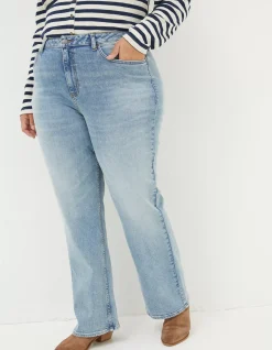 FatFace Brooke Bootcut Jeans Light Denim Blue