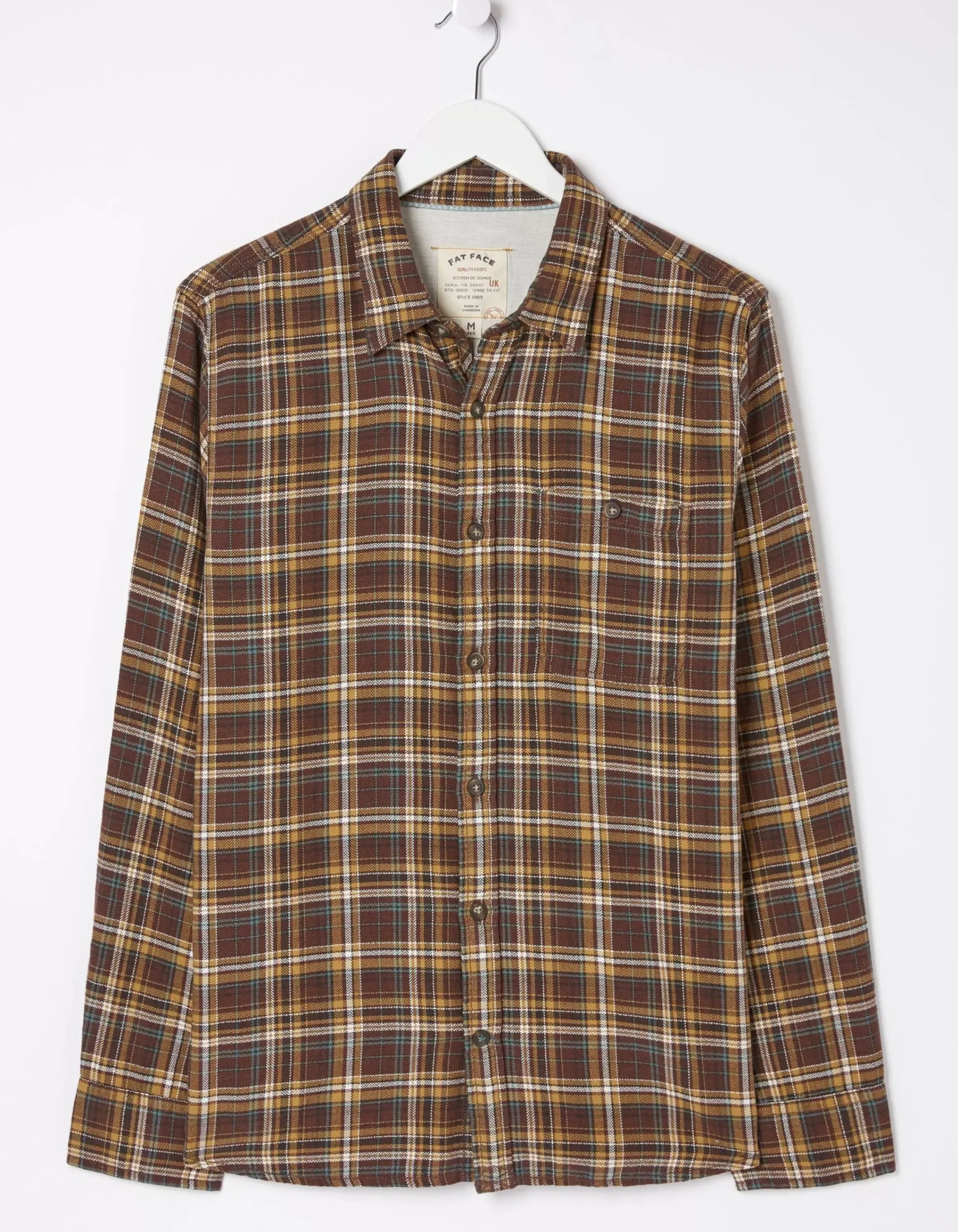 FatFace Brooke Check Shirt Brown New