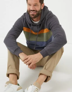 FatFace Brooke Cut And Sew Hoodie Charcoal Marl Clearance