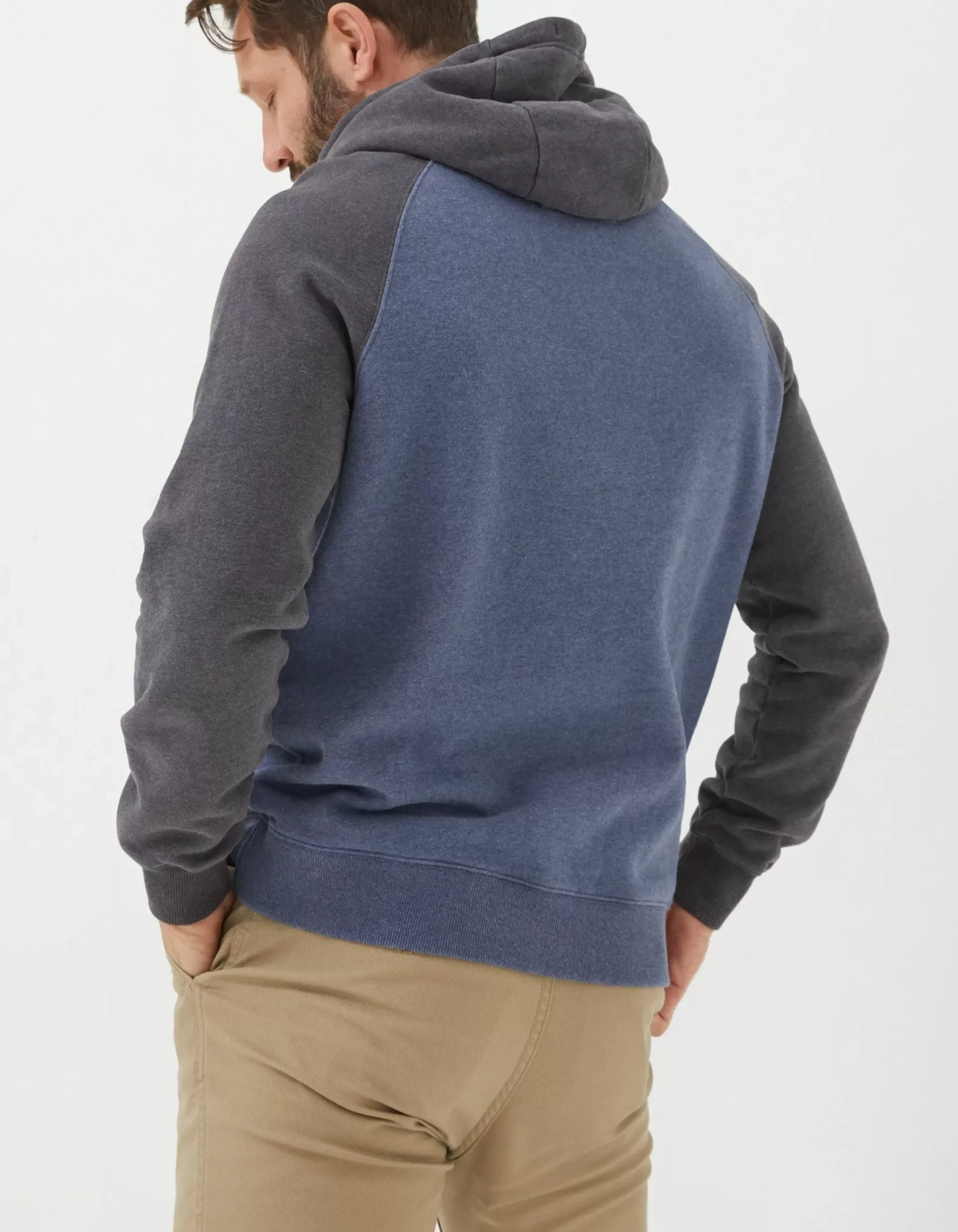 FatFace Brooke Cut And Sew Hoodie Charcoal Marl Clearance
