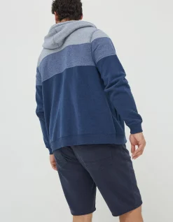 FatFace Brooke Cut And Sew Zip Through Blue Clearance