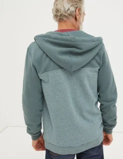 FatFace Brooke Cut And Sew Zip Through Dark Teal Best