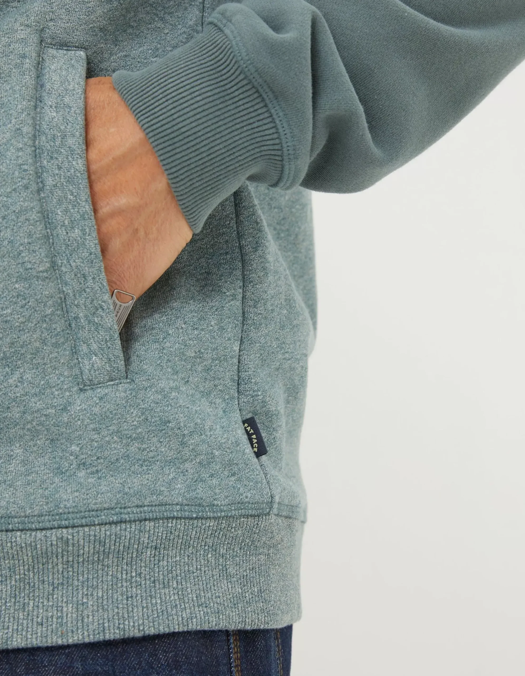 FatFace Brooke Cut And Sew Zip Through Dark Teal Best