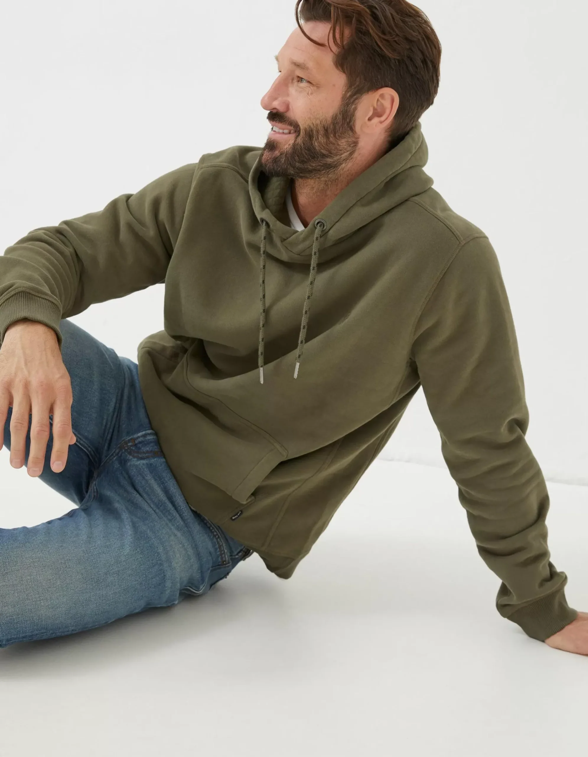 FatFace Brooke Hoodie Olive Green Hot