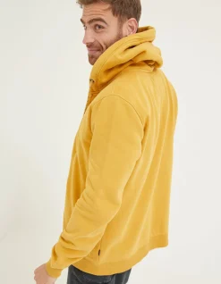 FatFace Brooke Zip Through Hoodie Yellow Clearance