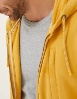FatFace Brooke Zip Through Hoodie Yellow Clearance