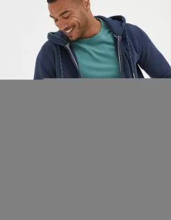 FatFace Brooke Zip Through Hoodie Navy Discount