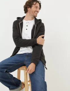 FatFace Brooke Zip Through Hoodie Black Best