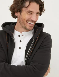 FatFace Brooke Zip Through Hoodie Black Best