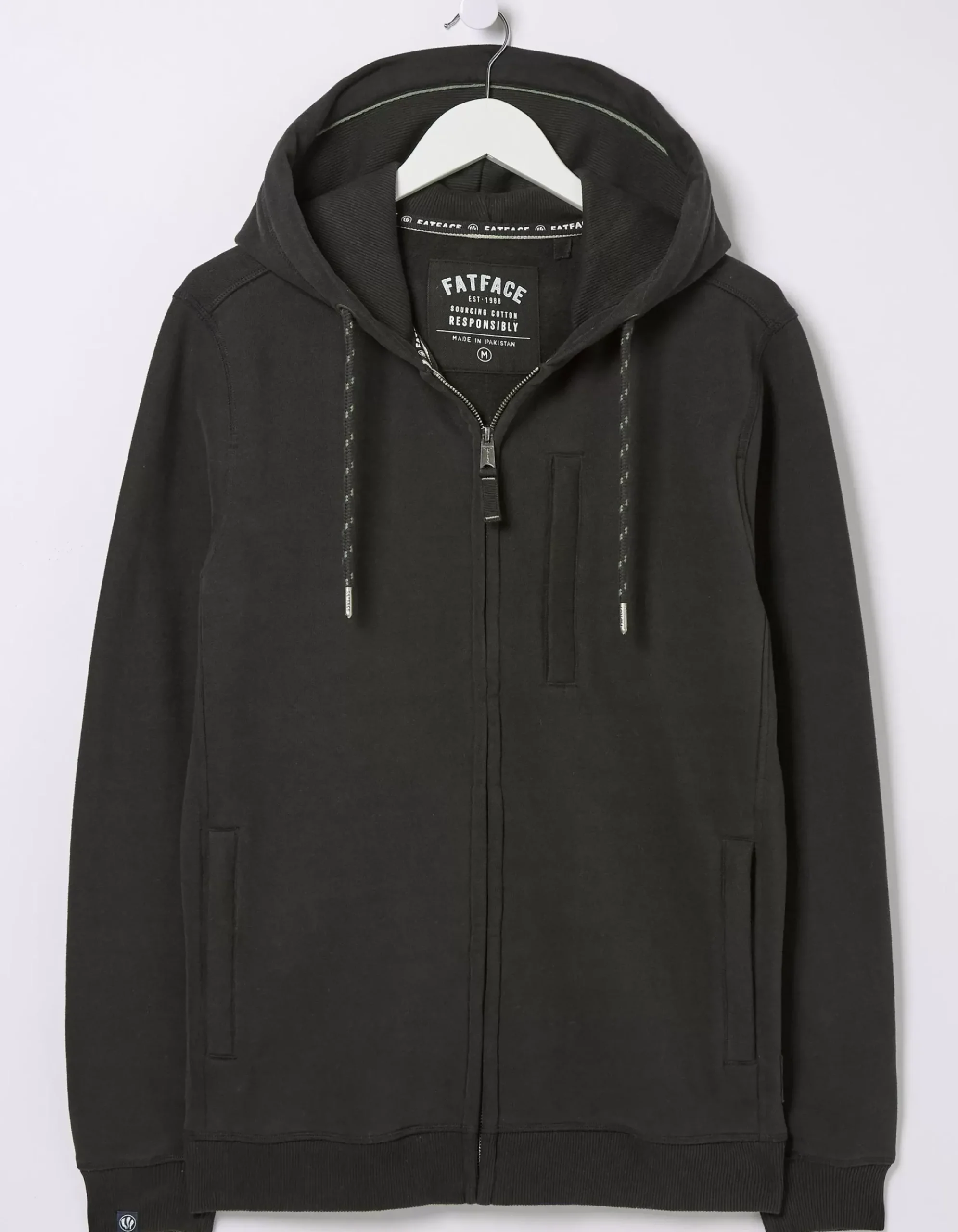 FatFace Brooke Zip Through Hoodie Washed Black