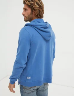 FatFace Brooke Zip Through Hoodie Washed Blue Hot