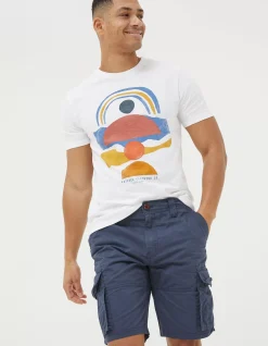 FatFace Bude Lightweight Cargo Shorts Navy Sale