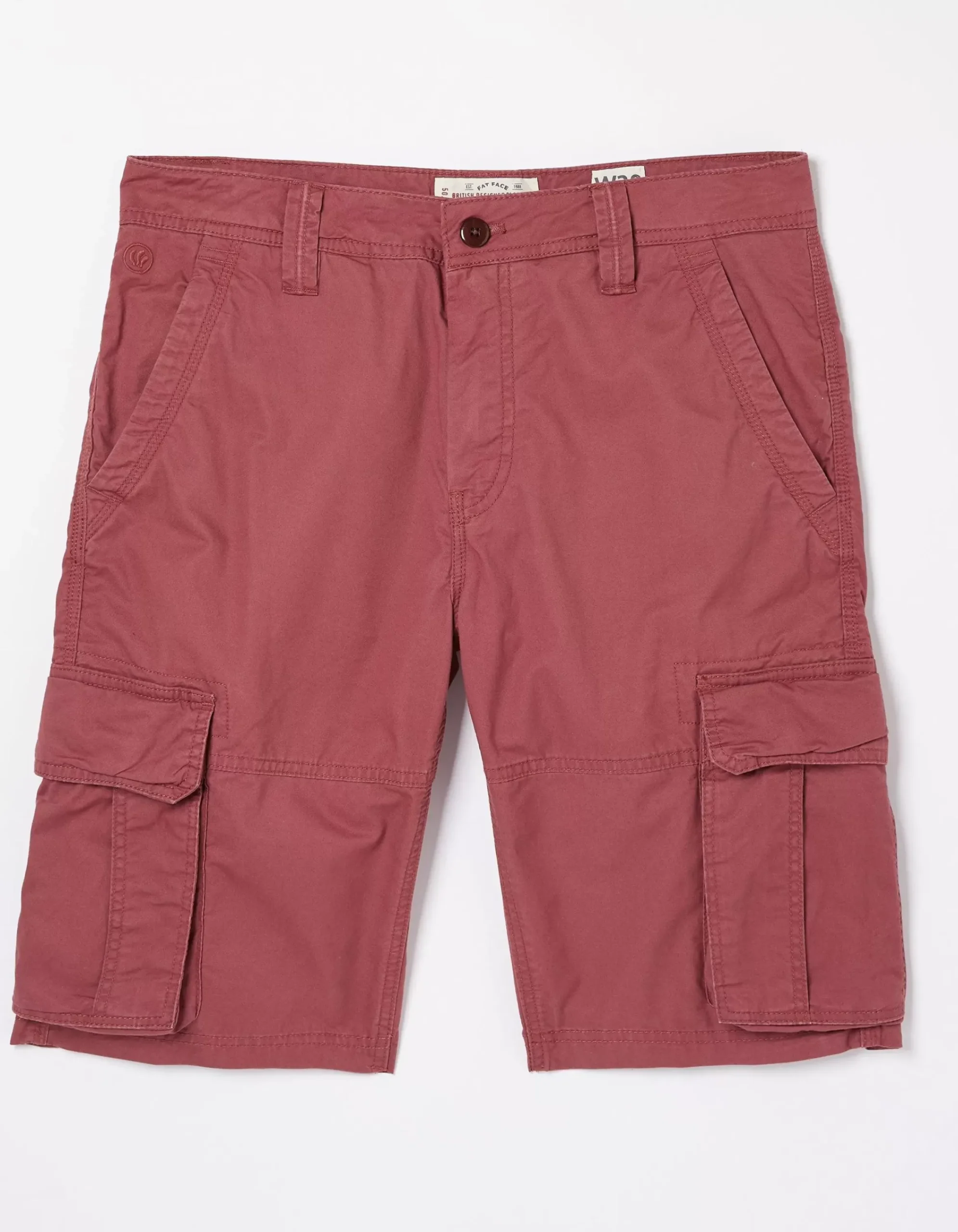 FatFace Bude Lightweight Cargo Shorts Berry Pink Sale