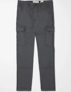 FatFace Bude Straight Cargo Trousers Dark Grey Outlet
