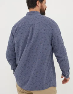 FatFace Burgess Floral Print Shirt Blue Marl Best