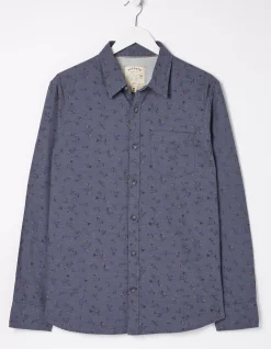FatFace Burgess Floral Print Shirt Blue Marl Best