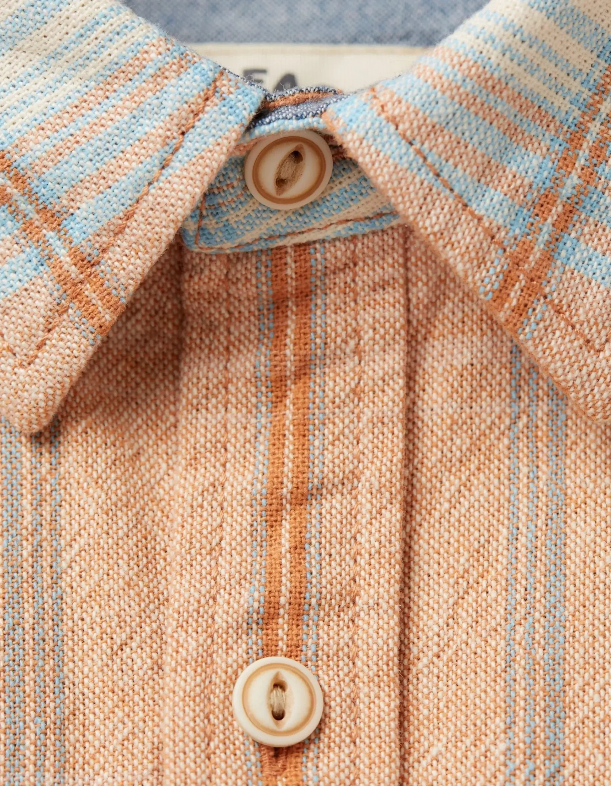 FatFace Burland Ombre Check Shirt Dusky Orange Best