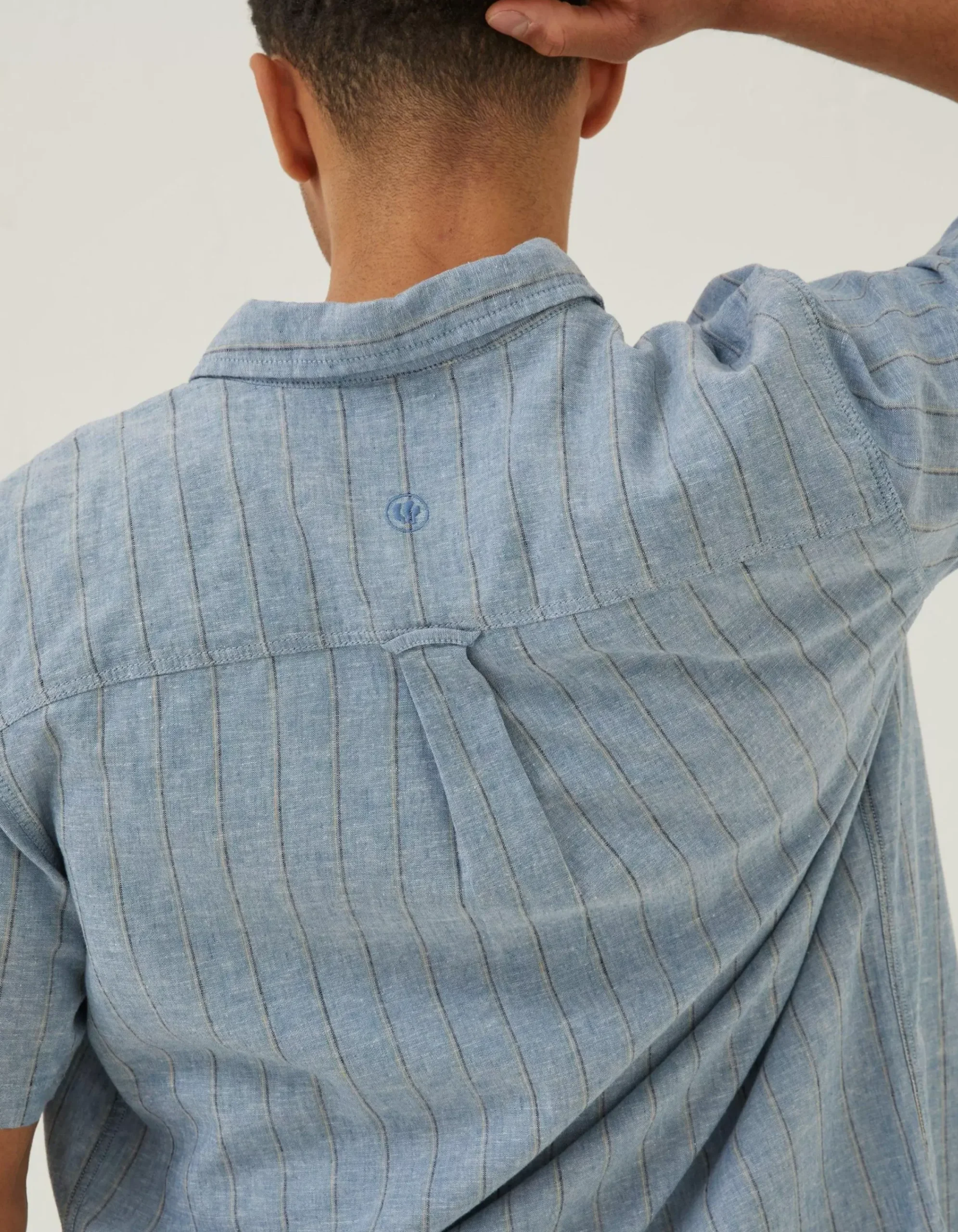 FatFace Burton Stripe Shirt Blue Hot