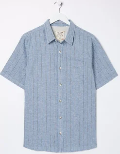 FatFace Burton Stripe Shirt Blue Hot