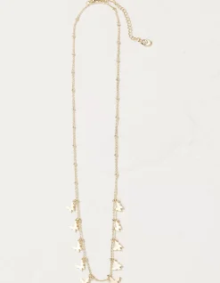 FatFace Butterfly Necklace Gold Hot