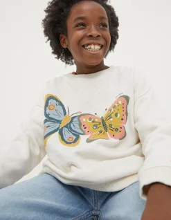 FatFace Butterfly Sweatshirt Natural White Online