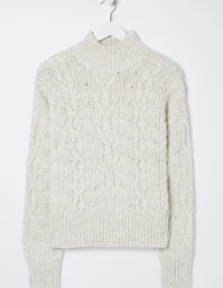 FatFace Cali Cable Knit Jumper Ivory Hot
