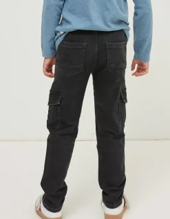 FatFace Camber Cargo Jeans Black