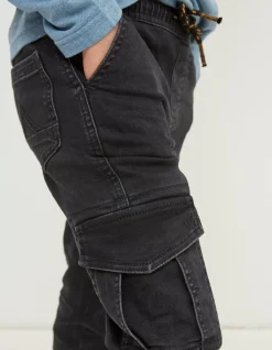 FatFace Camber Cargo Jeans Black