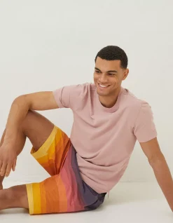FatFace Camber Ombre Swim Shorts Coral