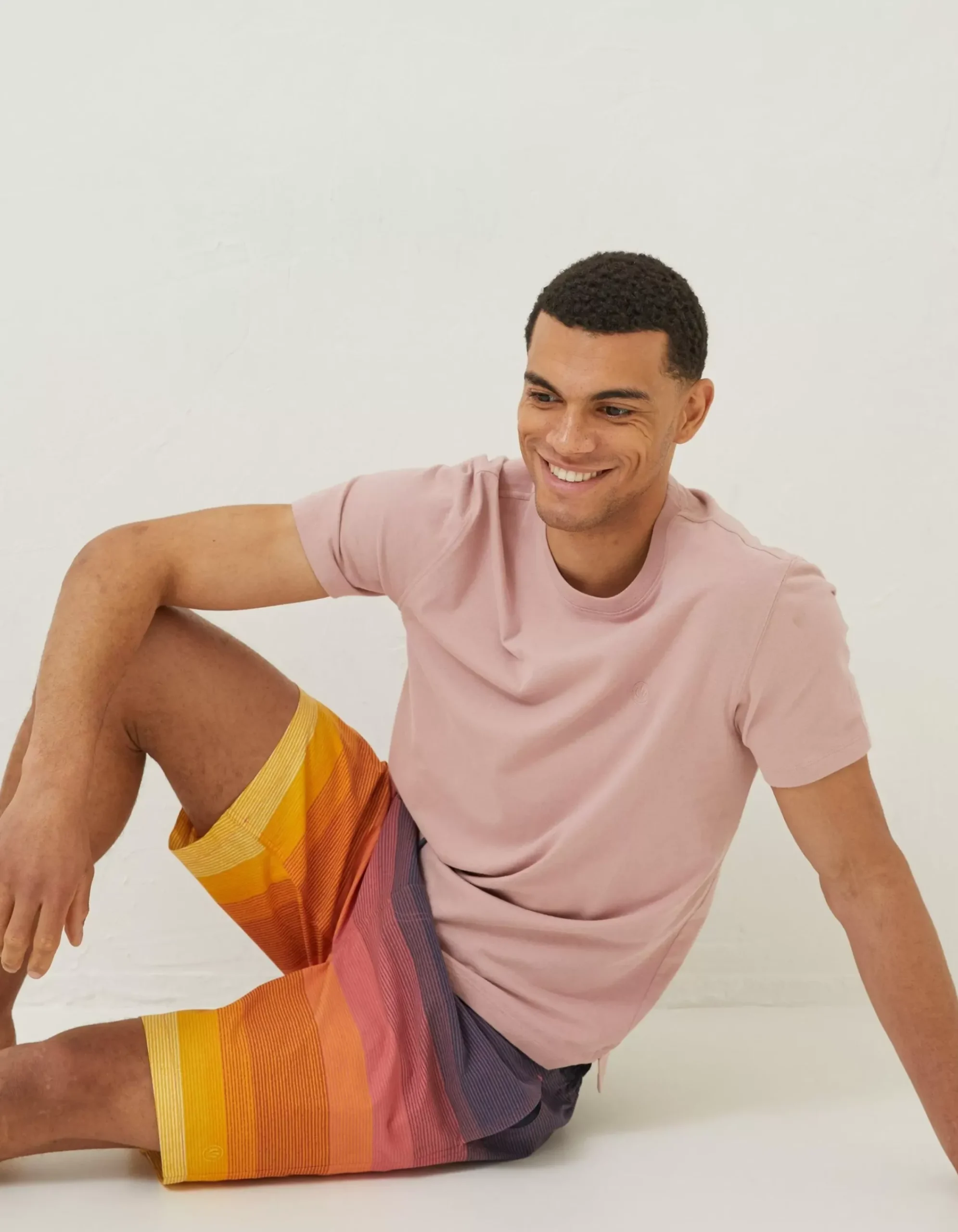 FatFace Camber Ombre Swim Shorts Coral