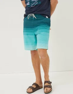 FatFace Camber Ombre Swim Shorts Teal Green Hot