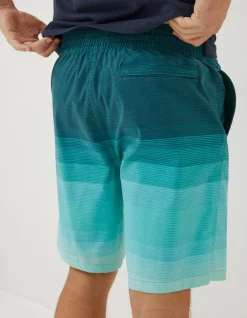 FatFace Camber Ombre Swim Shorts Teal Green Hot