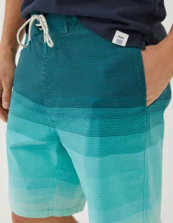 FatFace Camber Ombre Swim Shorts Teal Green Hot
