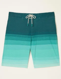 FatFace Camber Ombre Swim Shorts Teal Green Hot