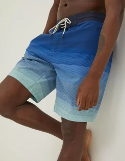 FatFace Camber Ombre Swim Shorts Blue Online