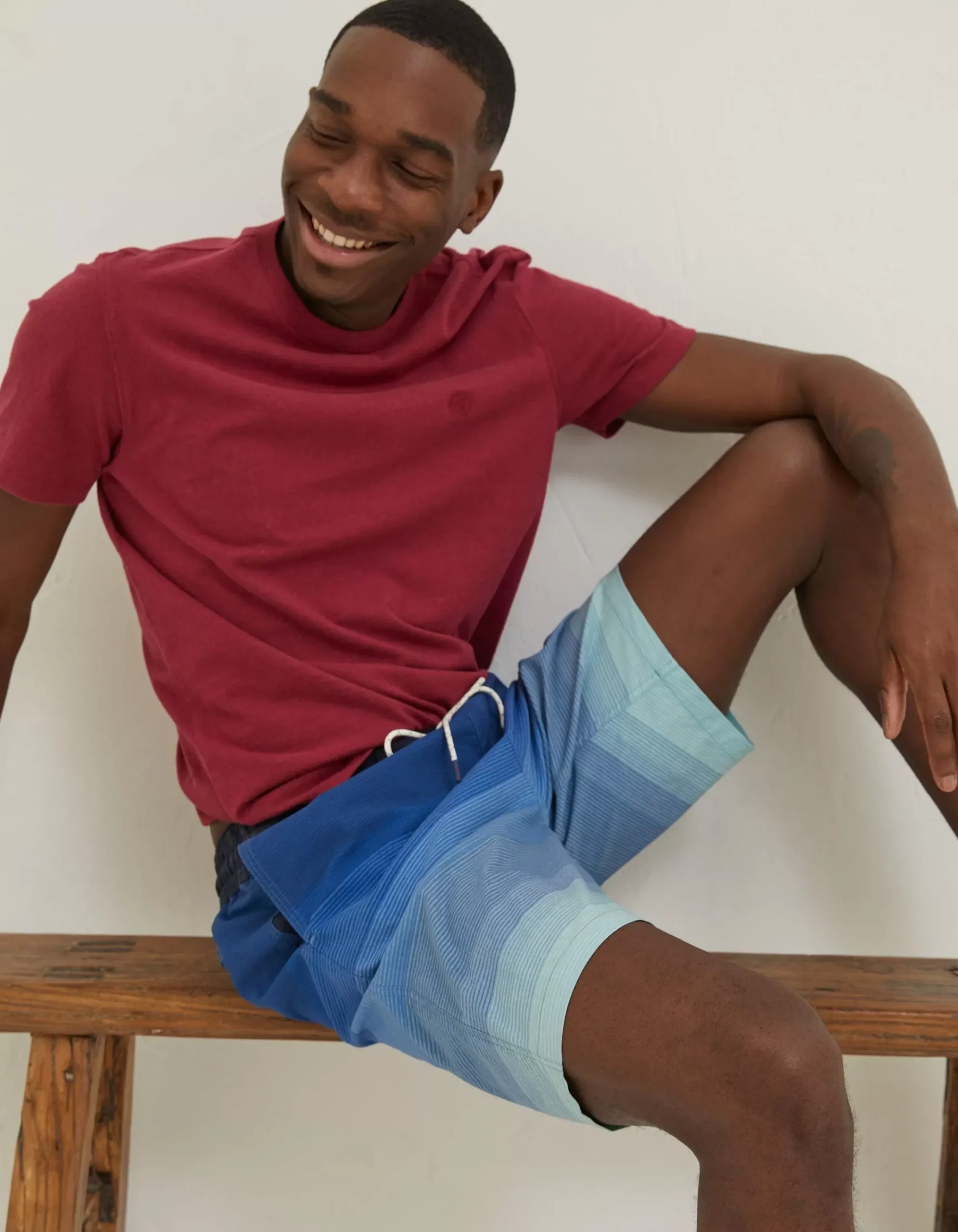 FatFace Camber Ombre Swim Shorts Blue Online