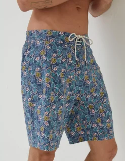 FatFace Camber Pineapple Swim Shorts Navy Sale